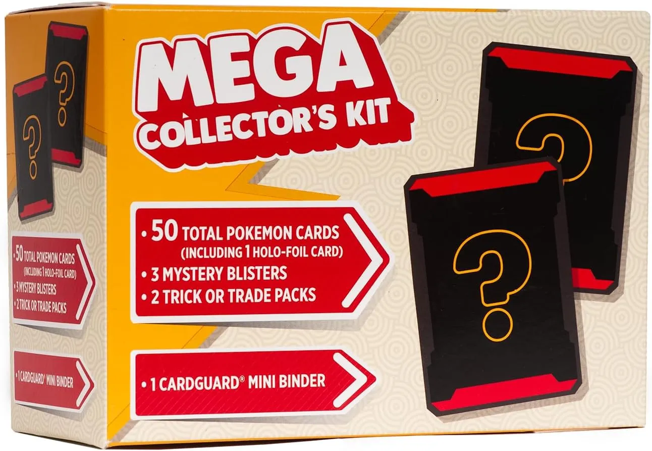 Pokémon Mega Collector's Kit: 100 Total Pokémon Cards | 5 Packs   50 Cards (Includes 1 Holo-Foil Card)   Mini-Binder