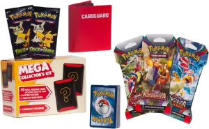 Pokémon Mega Collector's Kit: 100 Total Pokémon Cards | 5 Packs   50 Cards (Includes 1 Holo-Foil Card)   Mini-Binder