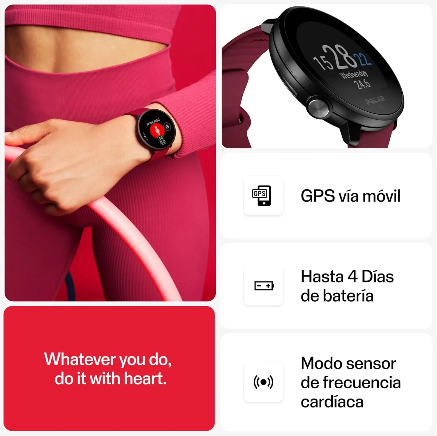 POLAR Unite Waterproof Fitness Watch (Includes Wrist-Based Heart Rate and Sleep Tracking)