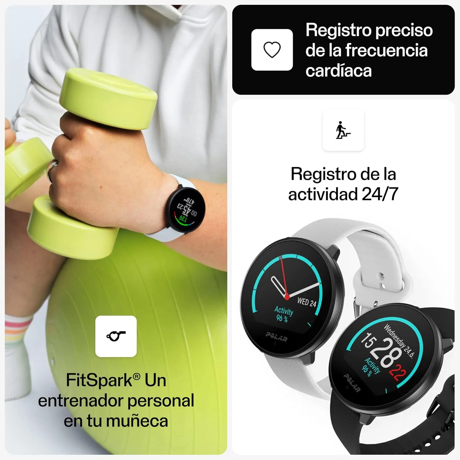 POLAR Unite Waterproof Fitness Watch (Includes Wrist-Based Heart Rate and Sleep Tracking)