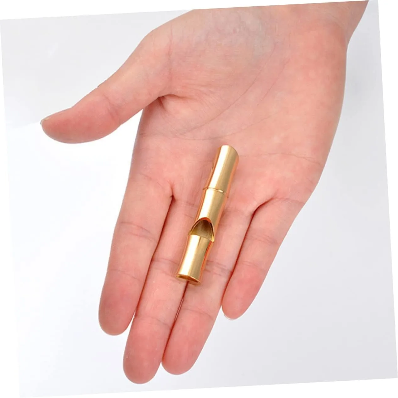 POPETPOP Outdoor Emergency Whistles Durable Brass Whistles with Joint Design for Survival Hiking Camping Fishing