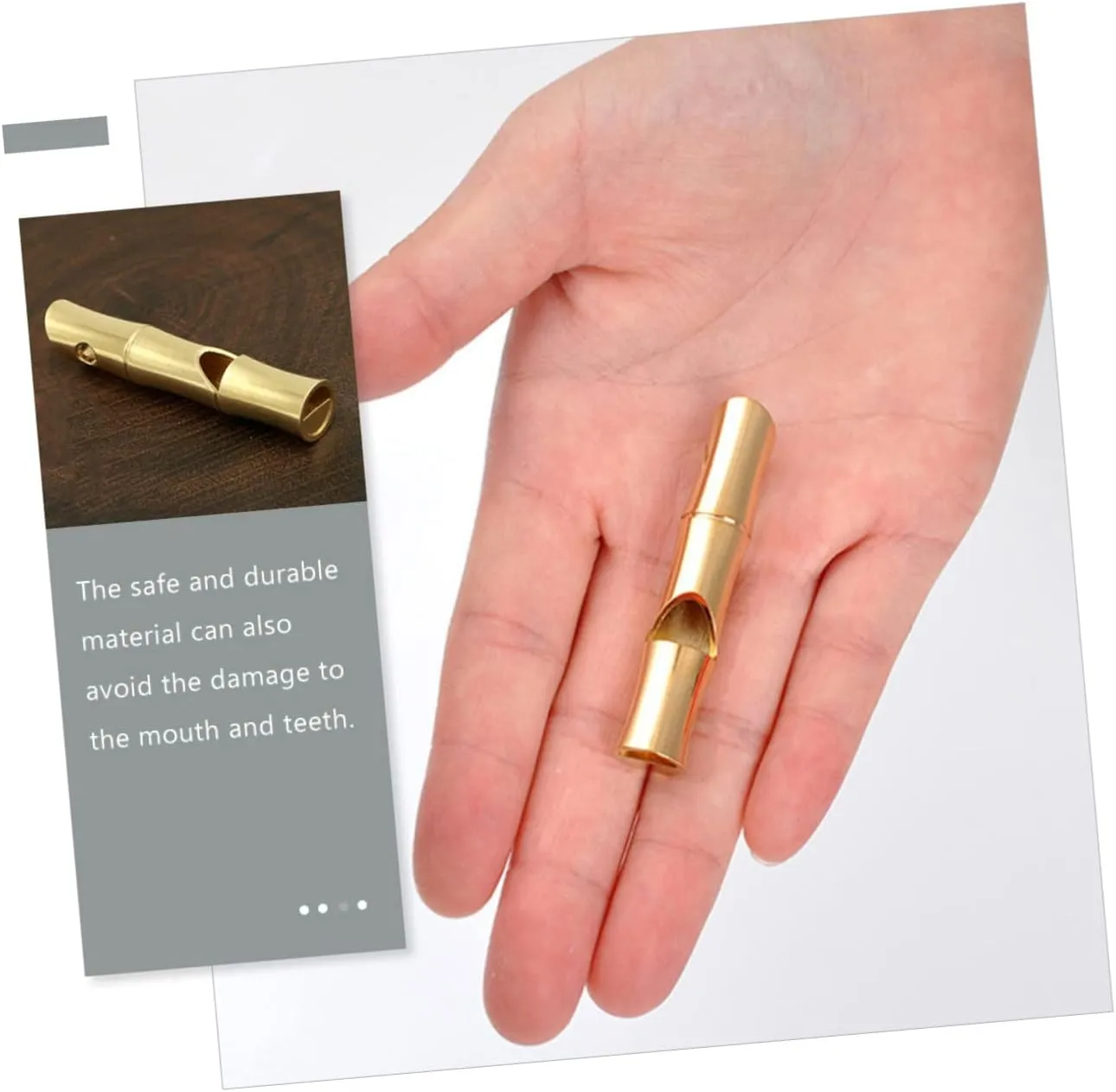 POPETPOP Outdoor Emergency Whistles Durable Brass Whistles with Joint Design for Survival Hiking Camping Fishing