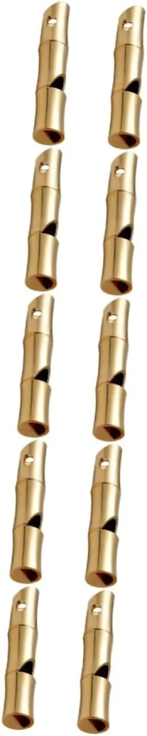 POPETPOP Outdoor Emergency Whistles Durable Brass Whistles with Joint Design for Survival Hiking Camping Fishing