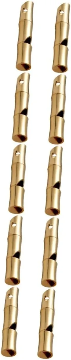 POPETPOP Outdoor Emergency Whistles Durable Brass Whistles with Joint Design for Survival Hiking Camping Fishing