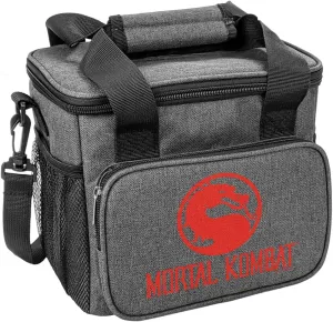 Popfunk Mortal Kombat Klassic Dragon Logo Soft Insulated Cooler Bag, Large Lunch Bag, Lightweight, Thermal and Reusable for Office, Picnic, Beach