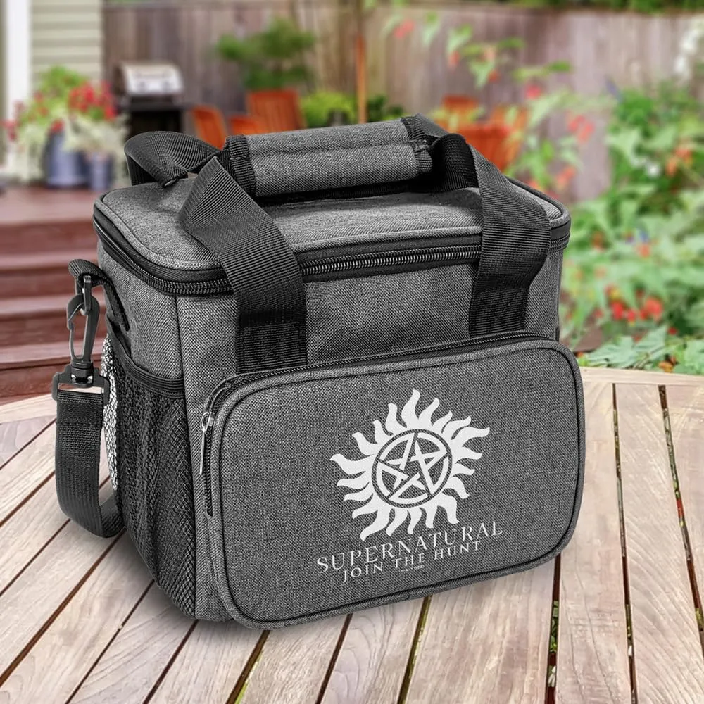 Popfunk Supernatural Anti Possession Symbol Soft Insulated Cooler Bag, Large Lunch Bag, Lightweight, Thermal and Reusable for Office, Picnic, Beach