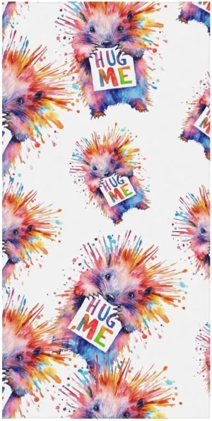 Porcupine Pigs Hug Me Print Beach Towel Bath Towels for Pool Bathroom Absorbent 160x80cm