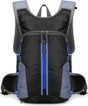 PORRASSO Hiking Backpack 20L Rucksack Breathable Daypack Lightweight Cycling Backpack Hydration Pack for Women Men Camping Trekking Climbing Outdoor Sports Blue