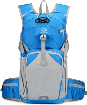 PORRASSO Hiking Backpack Waterproof Daypack 18L Rucksack Lightweight Backpack for Women Men Trekking Cycling Climbing Outdoor Sports Blue A