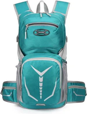 PORRASSO Hiking Backpack Waterproof Daypack 20L Rucksack Breathable Backpack for Women Men Trekking Cycling Climbing Outdoor Sports Green