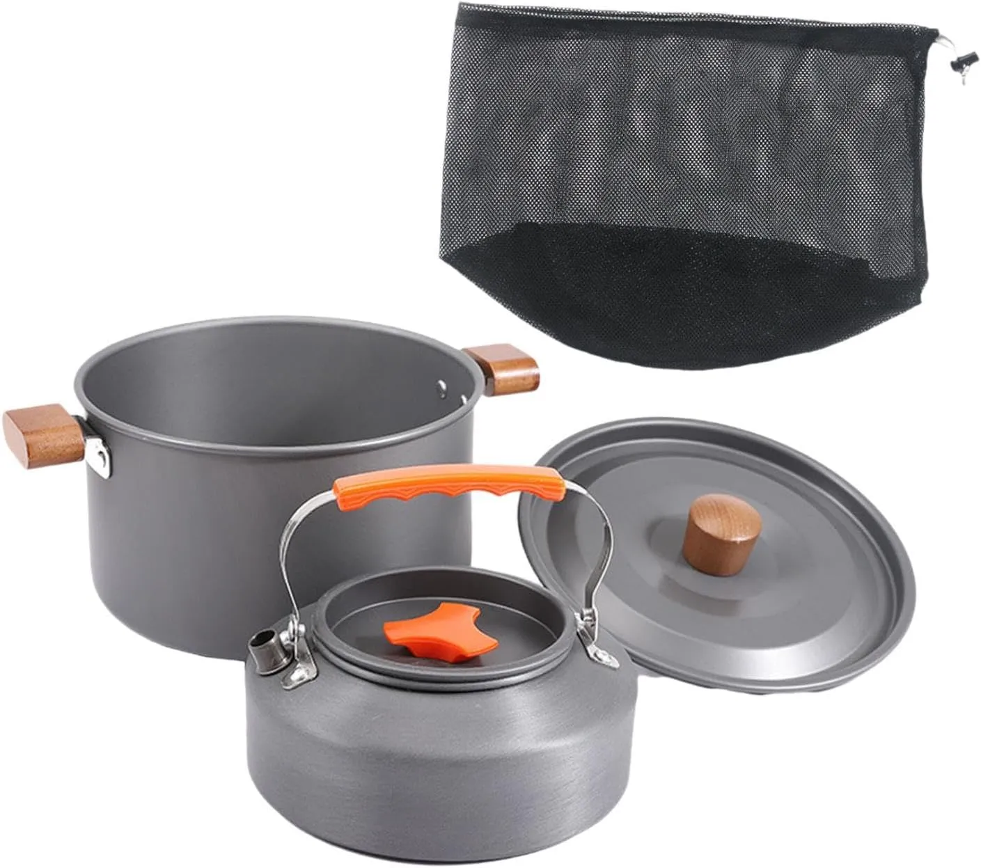 Portable Cooking Kit with Lid and Carry Bag for Outdoor Adventures