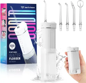 Portable Mini Water Dental Flosser for Teeth Cleaning Travel Oral Irrigator with Telescopic Water Tank,4 Modes IPX7 Waterproof Design - Perfect for Braces, Bridges, and Home & Travel Dental Care