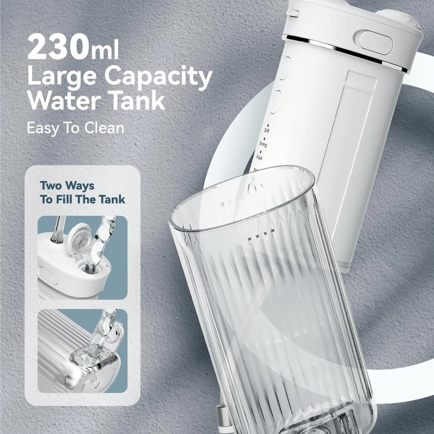 Portable Mini Water Dental Flosser for Teeth Cleaning Travel Oral Irrigator with Telescopic Water Tank,4 Modes IPX7 Waterproof Design - Perfect for Braces, Bridges, and Home & Travel Dental Care