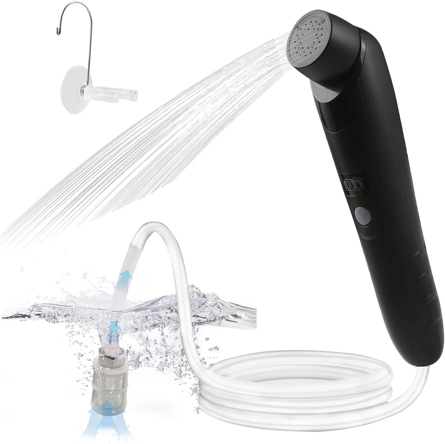 Portable Outdoor Shower,Handheld Electric Shower,IPX6 Waterproof,USB Charging,Built-in Battery,Compact and Portable,Suitable for Outdoor Camping,Beach Bathing,Hiking,pet Bathing