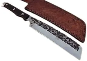 Poshland REG-Q-540- Custom Handmade Hi Carbon Steel(1095) Full Tang 13.3" Inches Nakiri Knife.