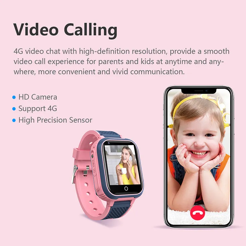 Premium 4G Kids Smartwatch – GPS Tracker, Video Call, SOS, WiFi, Camera, Voice Monitor, Waterproof, 700mAh Battery, Child Phone Watch with Location Tracking