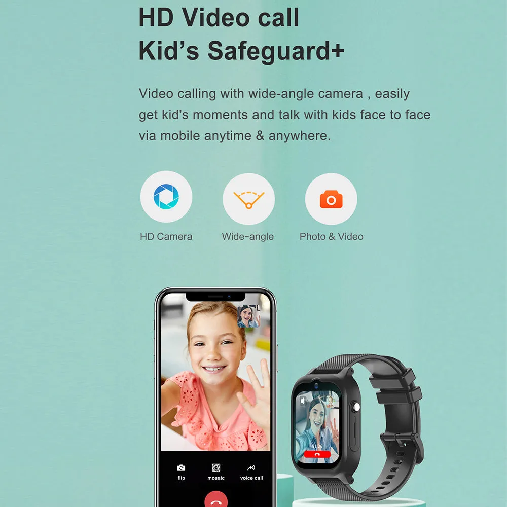 Premium 4G Kids Smartwatch – GPS Tracker, Video Call, SOS, WiFi, Camera, Voice Monitor, Waterproof, 700mAh Battery, Child Phone Watch with Location Tracking