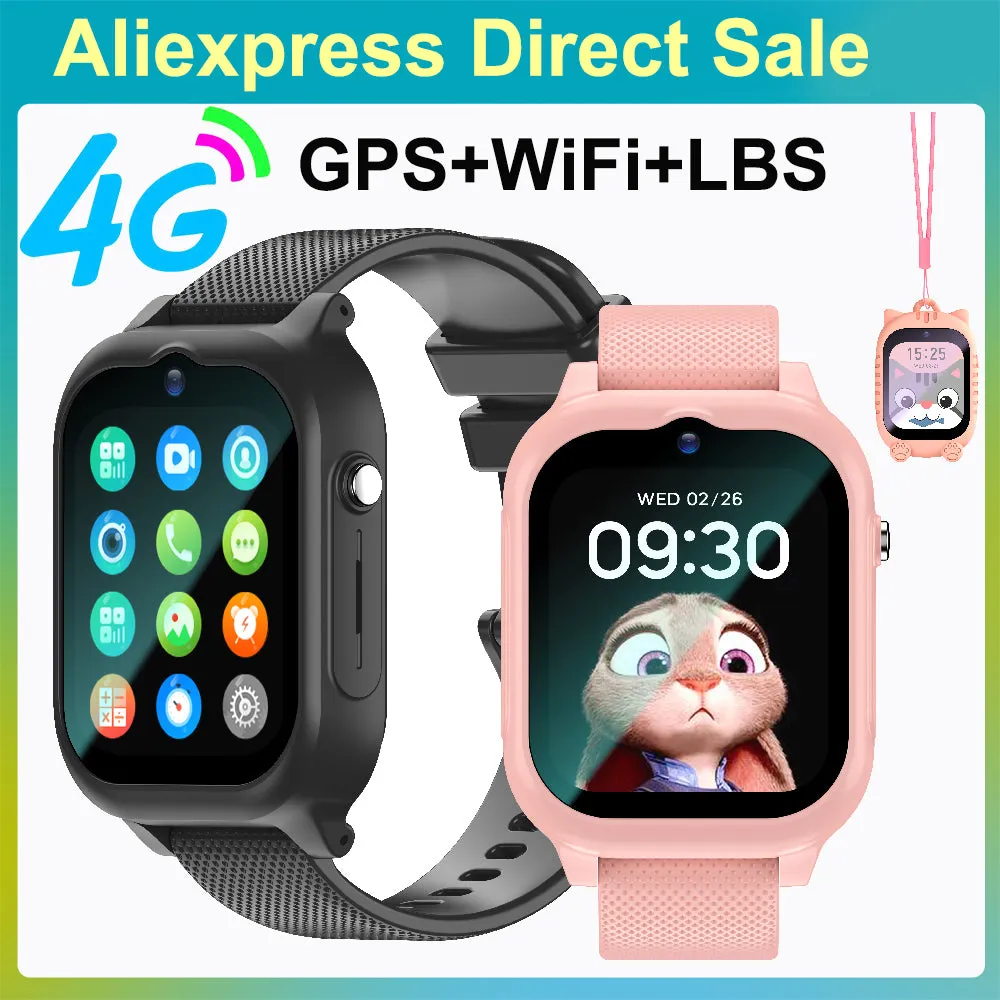 Premium 4G Kids Smartwatch – GPS Tracker, Video Call, SOS, WiFi, Camera, Voice Monitor, Waterproof, 700mAh Battery, Child Phone Watch with Location Tracking