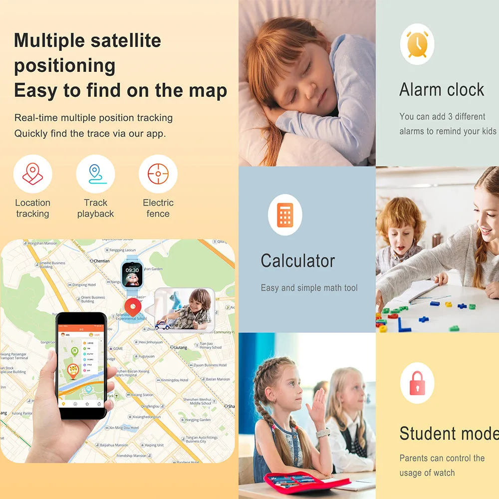 Premium 4G Kids Smartwatch – GPS Tracker, Video Call, SOS, WiFi, Camera, Voice Monitor, Waterproof, 700mAh Battery, Child Phone Watch with Location Tracking