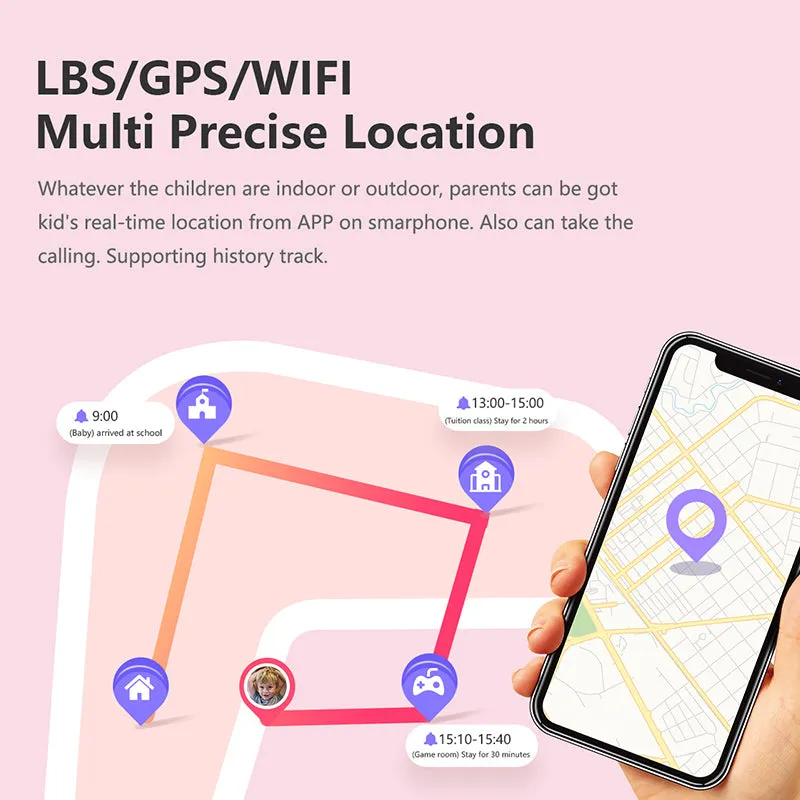 Premium 4G Kids Smartwatch – GPS Tracker, Video Call, SOS, WiFi, Camera, Voice Monitor, Waterproof, 700mAh Battery, Child Phone Watch with Location Tracking