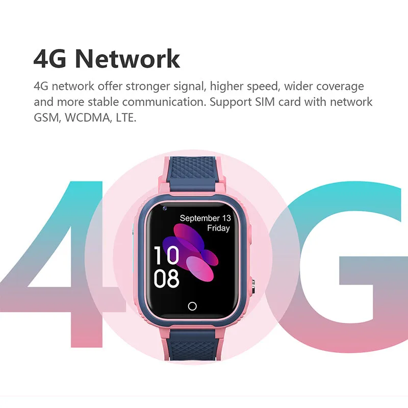 Premium 4G Kids Smartwatch – GPS Tracker, Video Call, SOS, WiFi, Camera, Voice Monitor, Waterproof, 700mAh Battery, Child Phone Watch with Location Tracking