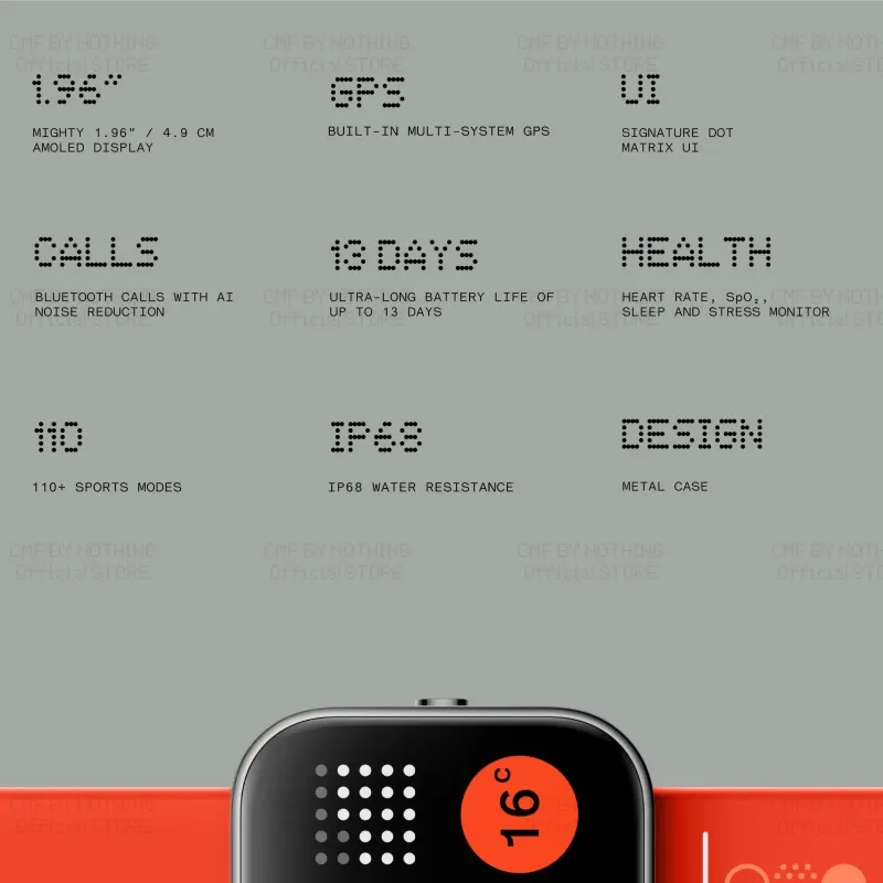 Premium GPS Smartwatch for Men – 1.96" AMOLED Display, Bluetooth 5.3, AI Noise Reduction, Multi-System GPS, Heart Rate & Blood Oxygen Monitoring, IP68 Waterproof, Custom Watch Faces, 13 Days Battery Life