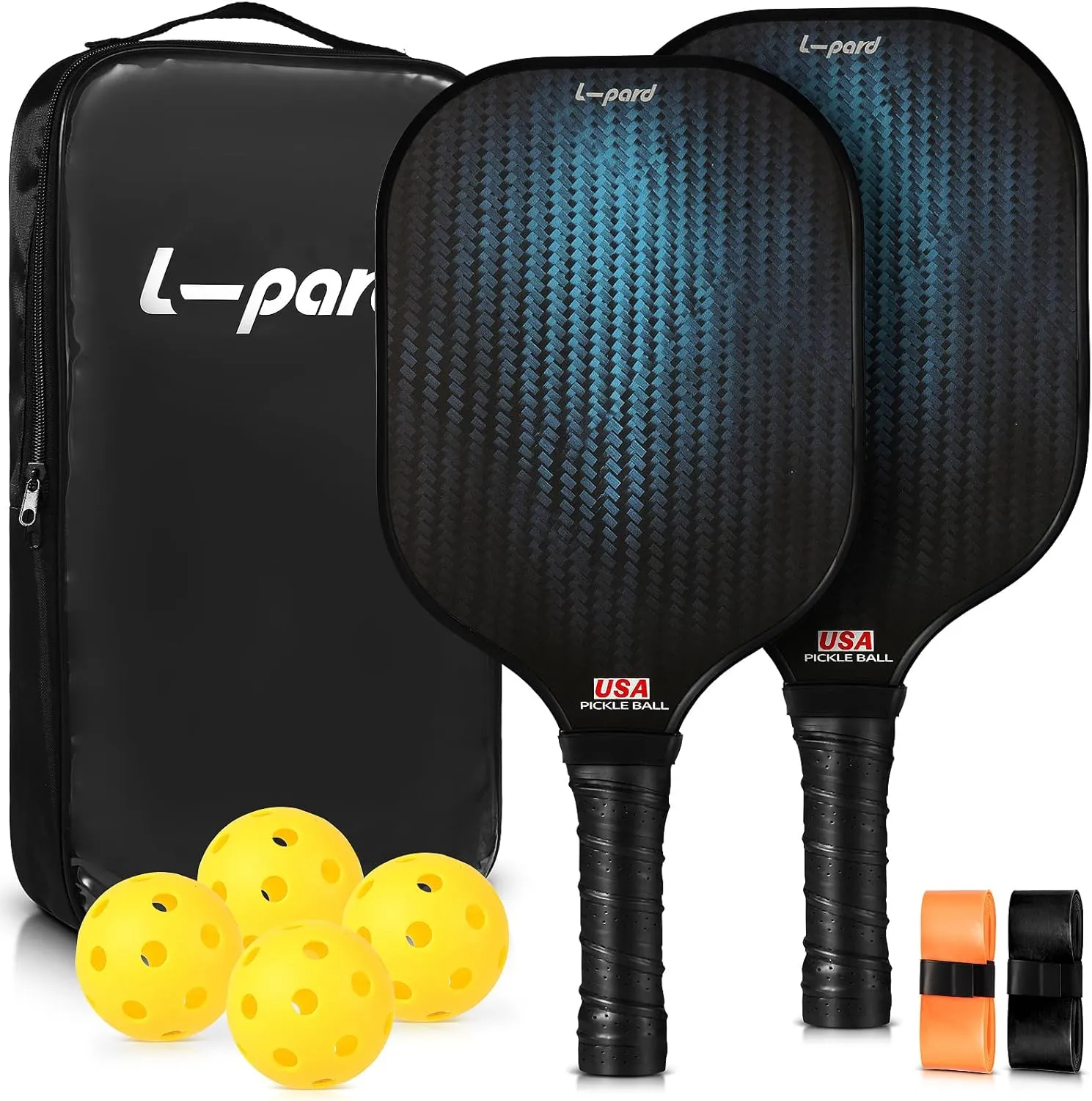 Premium Pickleball Set - Carbon Fiber Material -Includes 2 Pickleball Paddles, Perfect for Men and Women - Ideal Pickleball Gifts for Players
