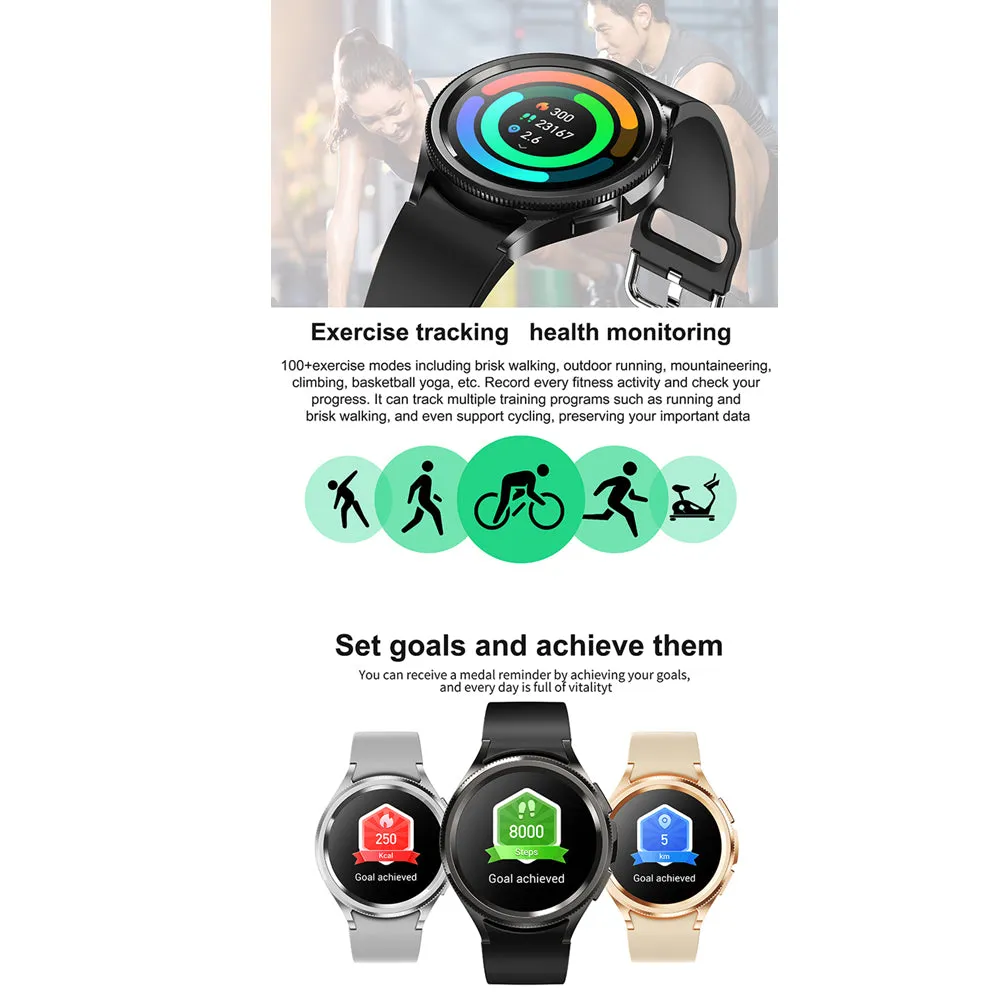 Premium Smartwatch for Samsung Galaxy Watch6 Classic – GPS, Sports Modes, Heart Rate, Bluetooth Call, Waterproof, Health Monitoring, 1.46" Touchscreen, Fitness Tracker 2024