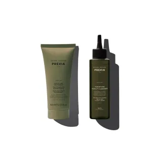 PREVIA Extra Life Purifying Anti-Dandruff Treatment   Purifying Scalp Cleanser - Extra Life Anti-Dandruff Scalp Treatment (2.03 oz) (3.38 oz)
