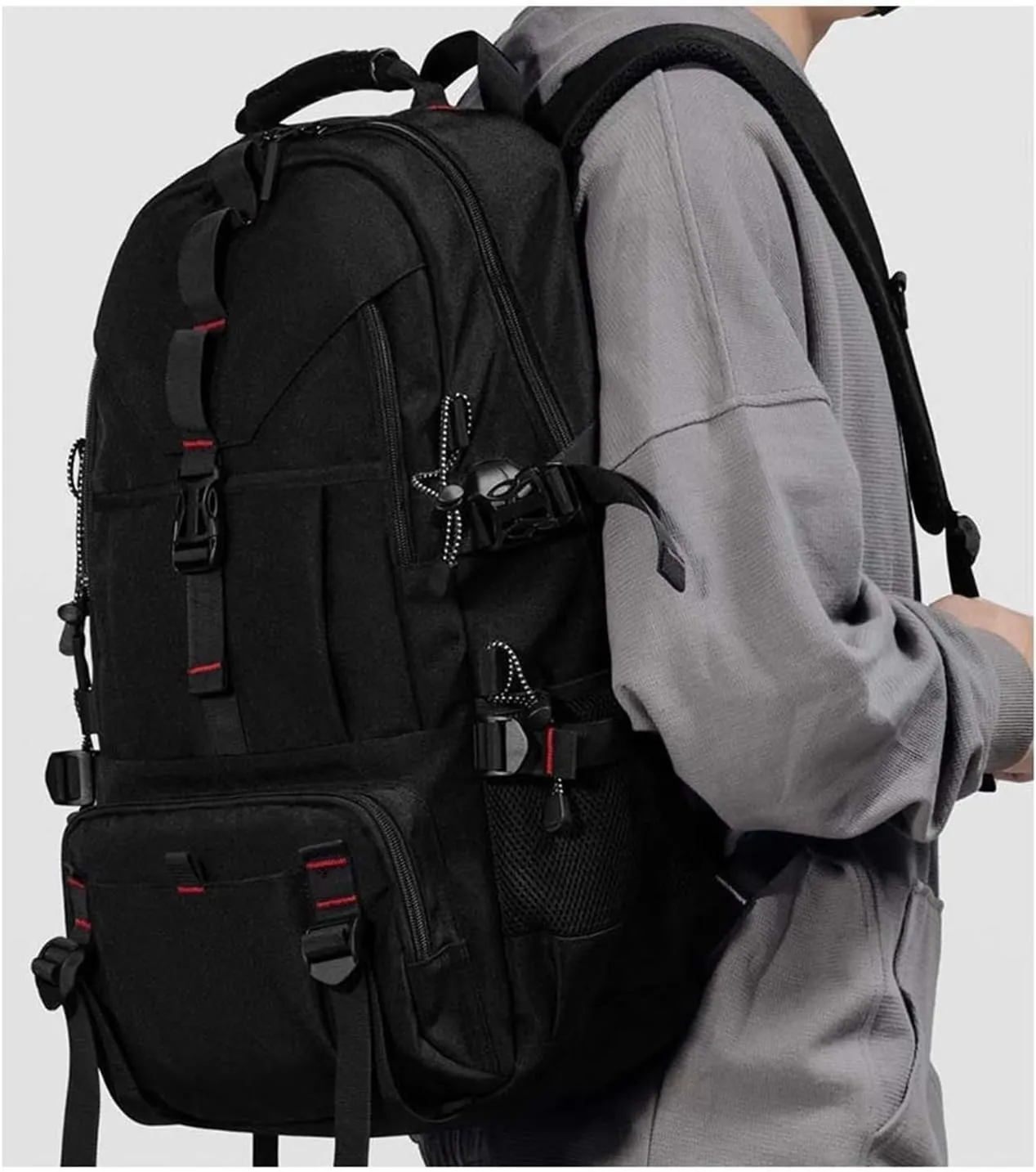 Professional Travel Backpack, Expandable Multifunctional Large Capacity Outdoor Backpack, Expandable Travel Backpack(Red,80L), GDAWDAOOB-RED-80L