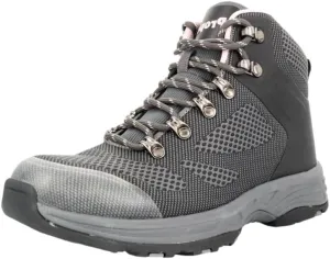Propet Womens Conni Round Toe Hiking Casual Boots Ankle Low Heel 1-2" - Grey