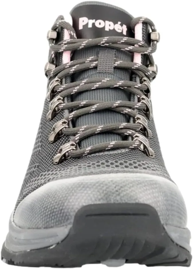 Propet Womens Conni Round Toe Hiking Casual Boots Ankle Low Heel 1-2" - Grey
