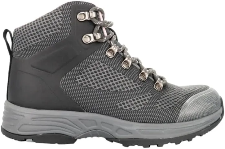 Propet Womens Conni Round Toe Hiking Casual Boots Ankle Low Heel 1-2" - Grey