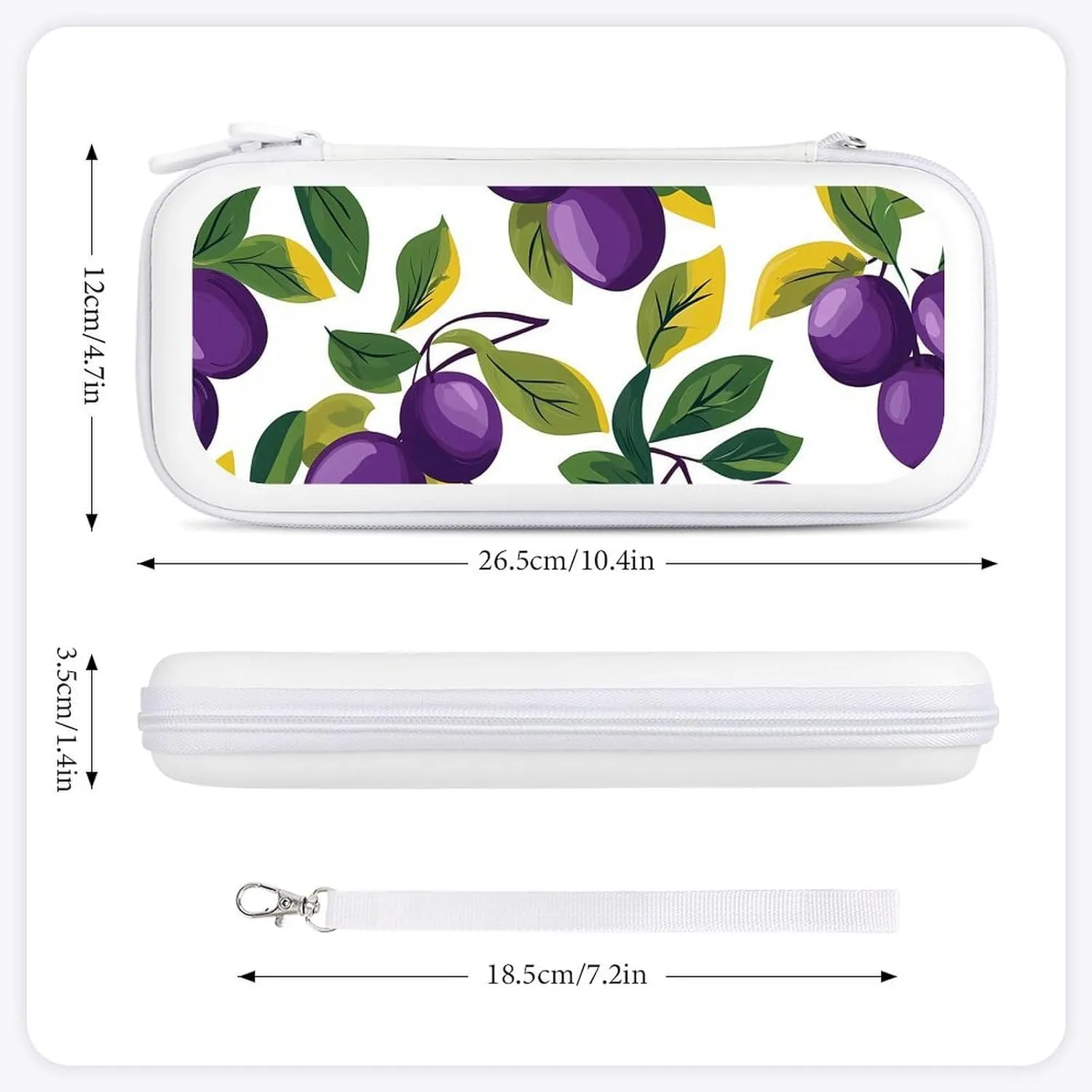 Prunes Compatible with Switch Carrying Case Hard Travel Game Bag Pouch with 15 Games Accessories