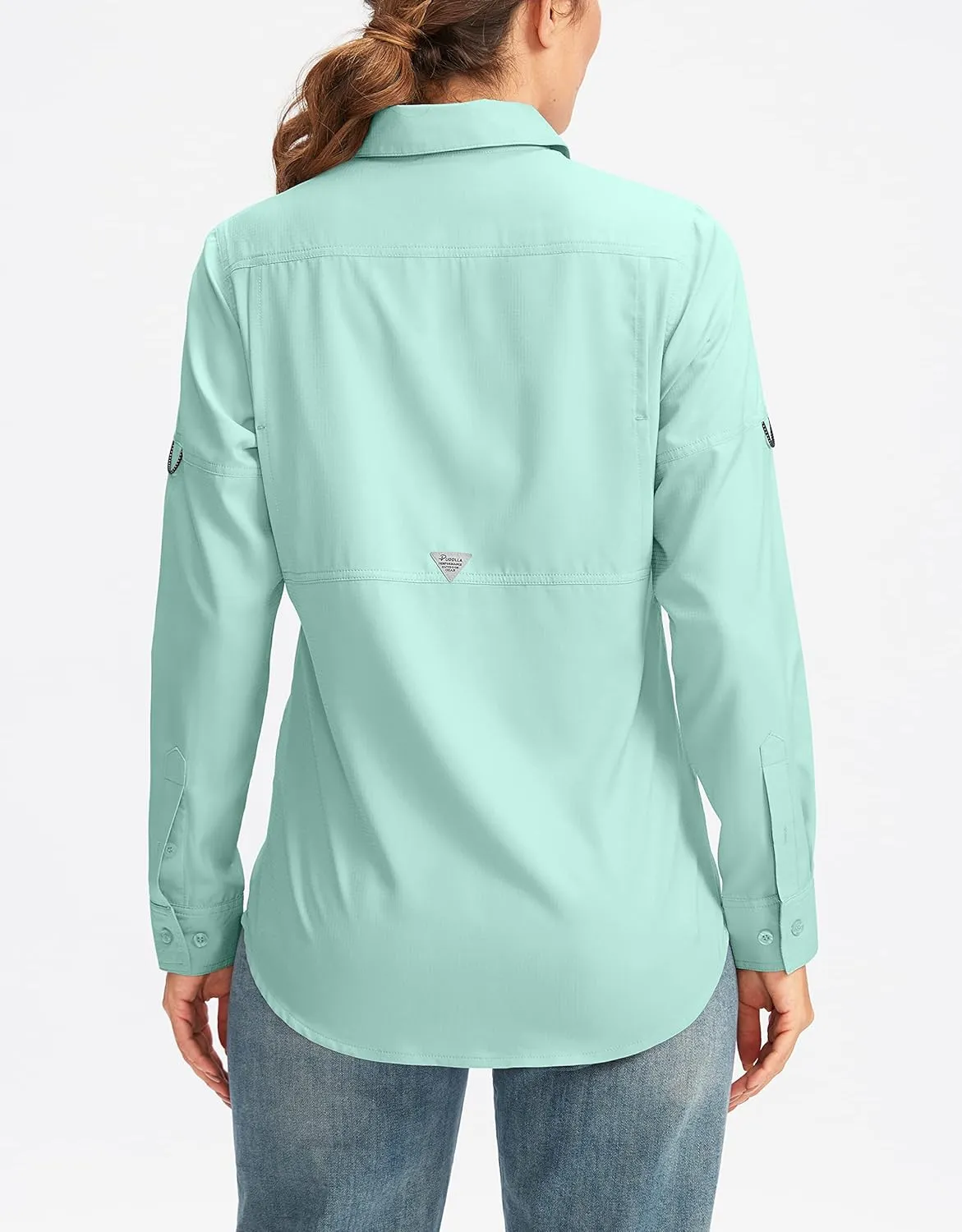 Pudolla Women's UPF 50  UV Sun Protection Shirts Long Sleeve Fishing Hiking Shirt Cool Lightweight Travel Safari Shirts