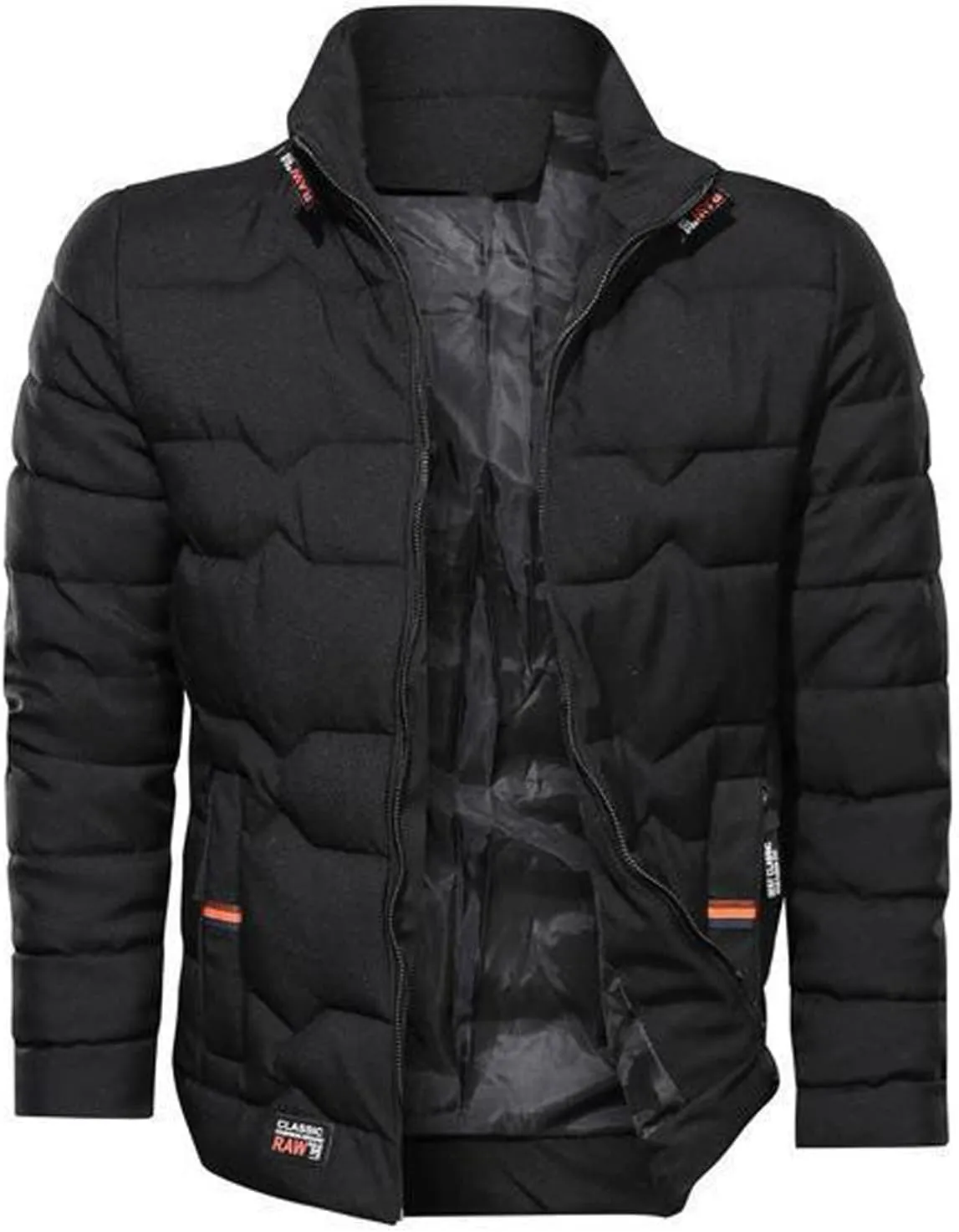 Puffer Jacket for Men Winter Warm Lightweight Coat Full Zip Water Repellent Windproof Insulated Hiking Travel Jacket
