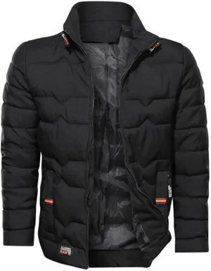 Puffer Jacket for Men Winter Warm Lightweight Coat Full Zip Water Repellent Windproof Insulated Hiking Travel Jacket