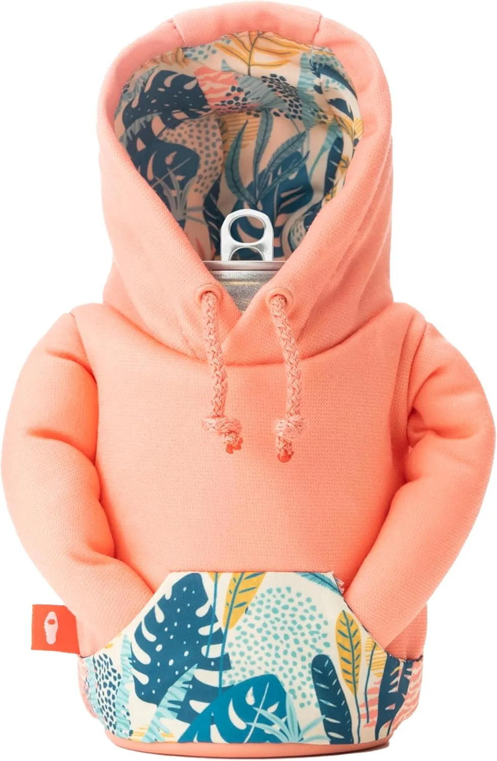 Puffin - The Hoodie Beverage Jacket - 12 oz Insulated Can Cooler - Beer Bottle & Soda Can Insulator, Keep Drinks and Beverages Cold - Beige Palm