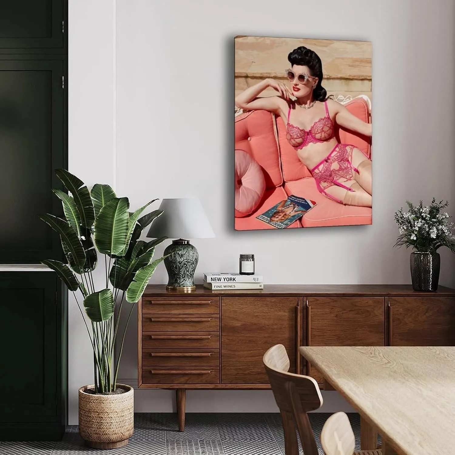 QIDBVC Sexy Model Dita Von Teese Poster Big Boobs And Big Ass Poster (2) Canvas Painting Wall Art Poster for Bedroom Living Room Decor 12x18inch(30x45cm) Frame-style