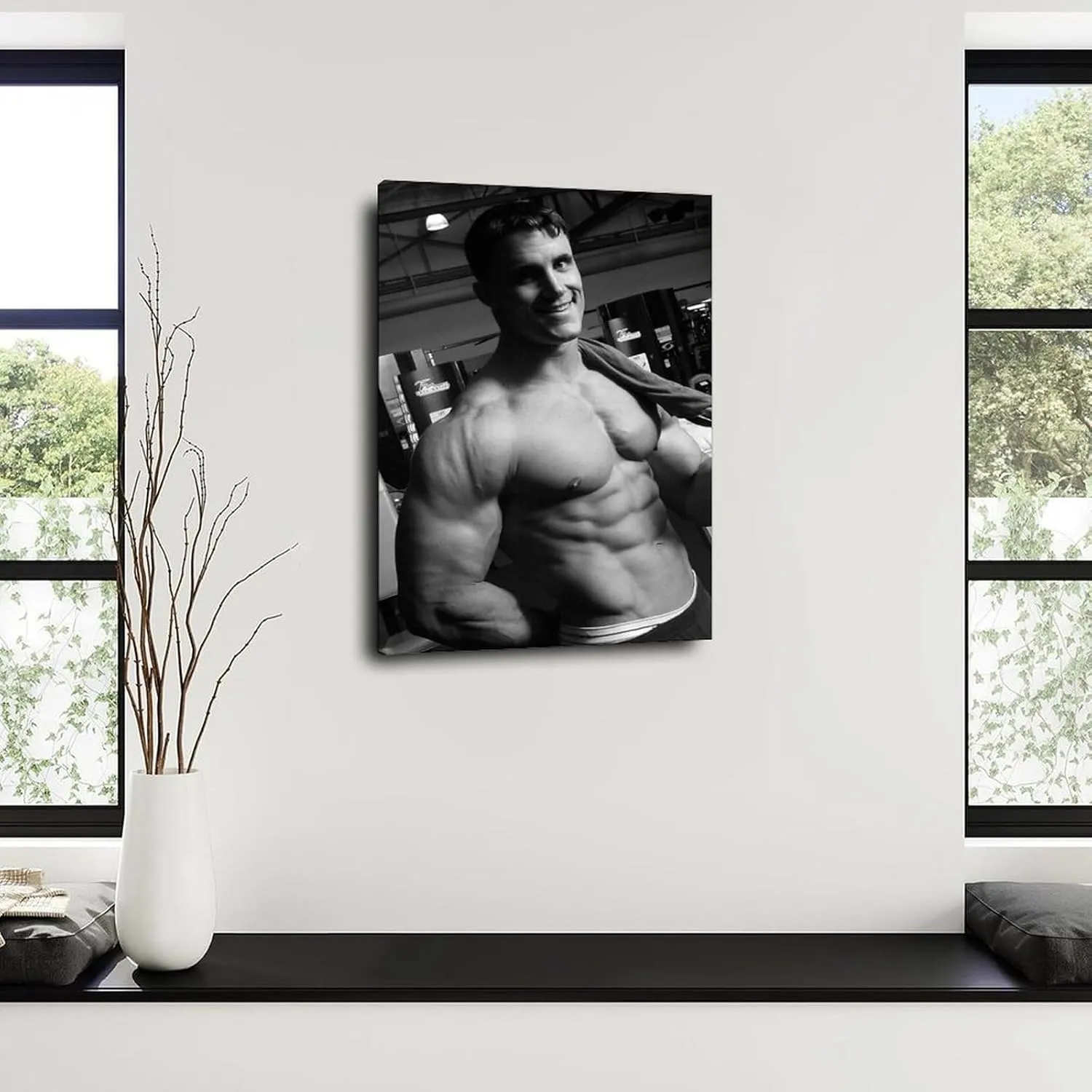 QNBHYAA Muscle Man Greg Plitt Mr. Bodybuilder Poster Retro Famous Actor Poster (1) Canvas Painting Posters And Prints Wall Art for Living Room Bedroom Decor 08x12inch(20x30cm)