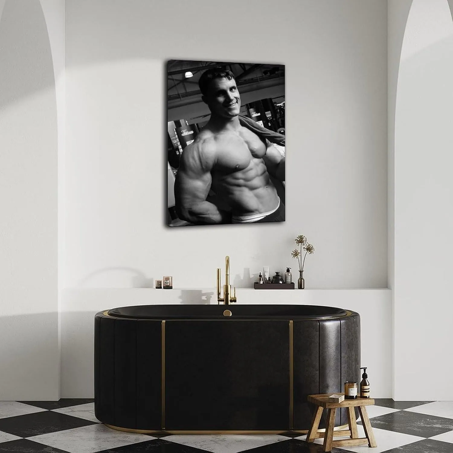 QNBHYAA Muscle Man Greg Plitt Mr. Bodybuilder Poster Retro Famous Actor Poster (1) Canvas Painting Posters And Prints Wall Art for Living Room Bedroom Decor 08x12inch(20x30cm)