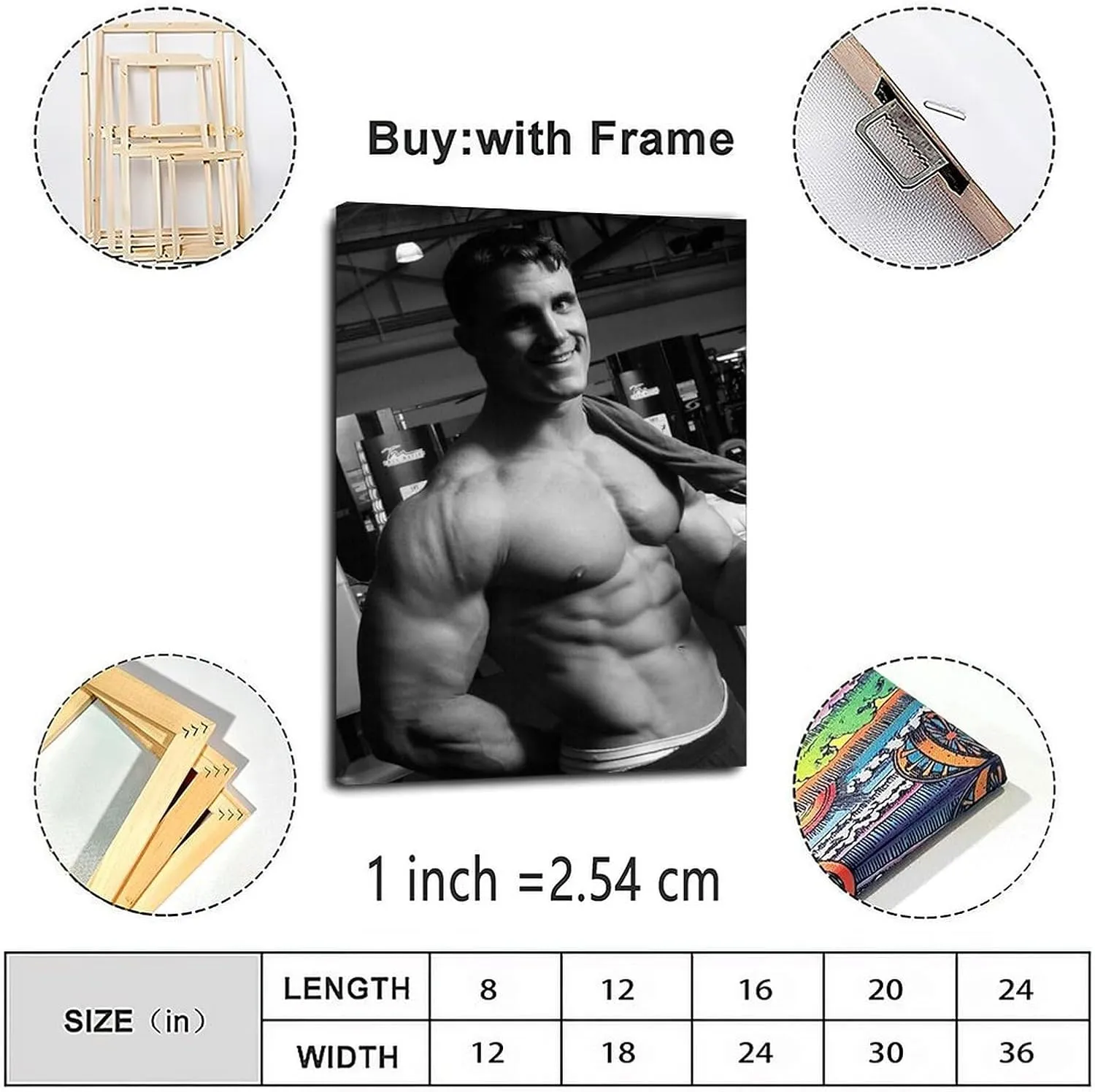 QNBHYAA Muscle Man Greg Plitt Mr. Bodybuilder Poster Retro Famous Actor Poster (1) Canvas Painting Posters And Prints Wall Art for Living Room Bedroom Decor 08x12inch(20x30cm)