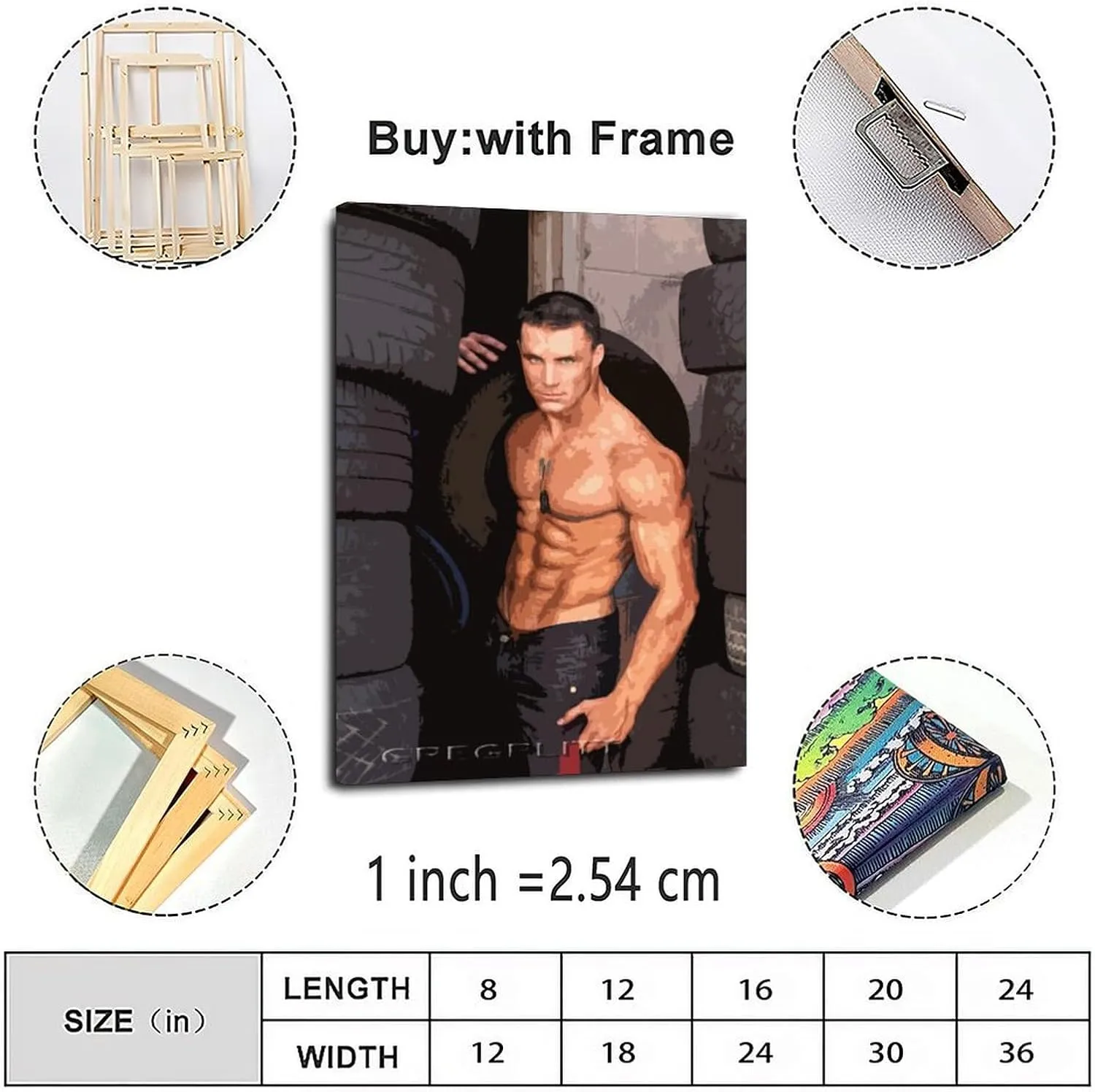 QNBHYAA Muscle Man Greg Plitt Mr. Bodybuilder Poster Retro Famous Actor Poster (5) Canvas Painting Posters And Prints Wall Art for Living Room Bedroom Decor 08x12inch(20x30cm)