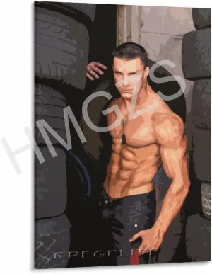 QNBHYAA Muscle Man Greg Plitt Mr. Bodybuilder Poster Retro Famous Actor Poster (5) Canvas Painting Posters And Prints Wall Art for Living Room Bedroom Decor 08x12inch(20x30cm)