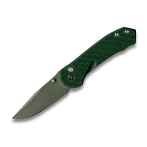 Quick Clip Folding Knife - 14C28N Steel, Military Green G10