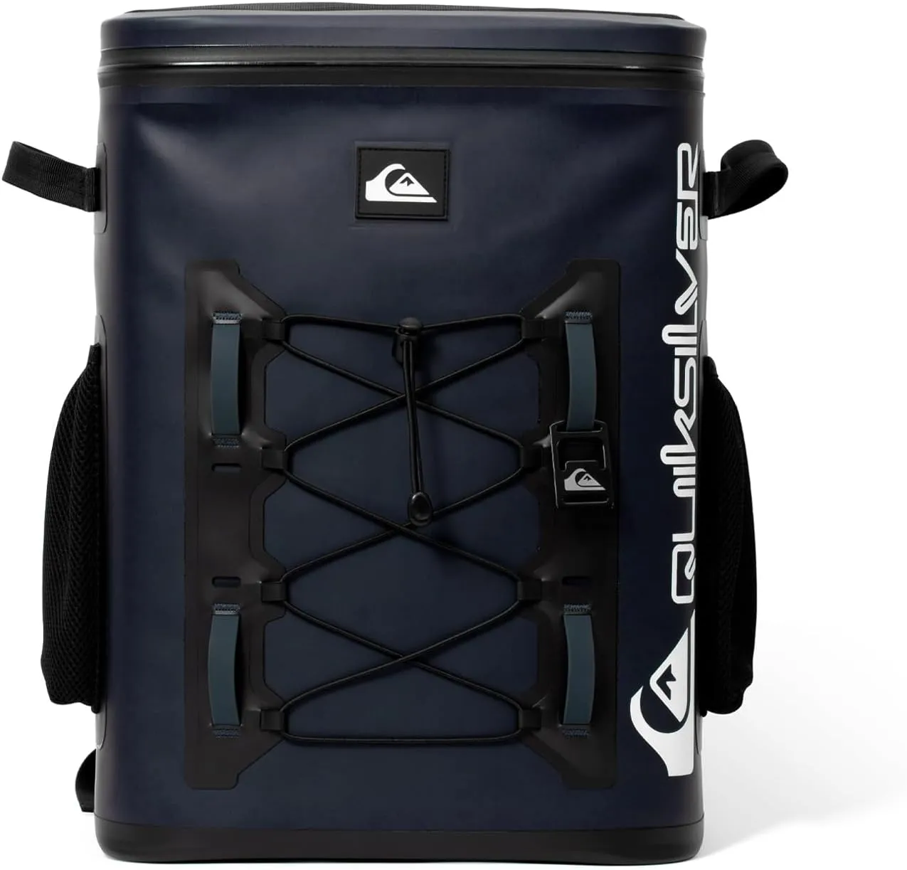 Quiksilver Welded Bungee Backpack Cooler, 30L/36 Cans, 48-72 Hours Insulation, Leakproof & Waterproof IPX7 Rated, Heavy-Duty 600D TPU, Adjustable Straps, Tactical Rings & Mesh Pockets
