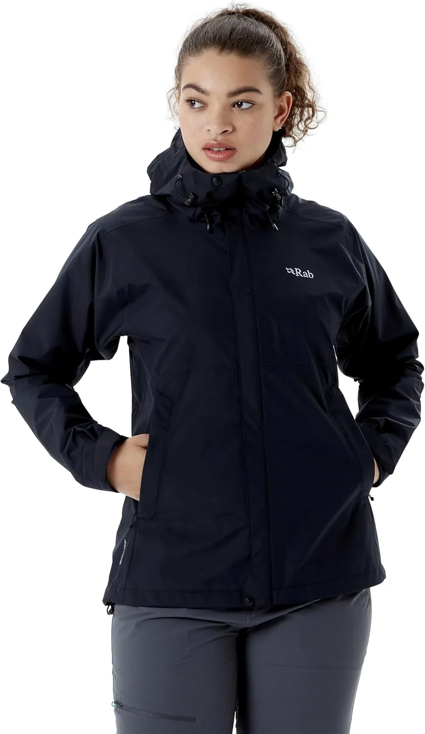 Rab Women's Downpour Eco Waterproof Breathable Jacket for Hiking & Climbing