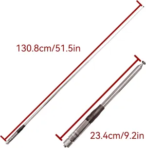 Radtel RTA-27B Telescopic 27MHz CB Antenna SMA-Female Connector for Radtel RT-860 RT-880 RT-880G UV-98 Plus HH50WXST HH50 MRHH350FLT C75WXST 75-822 75-785 MHS75 BC75XLT PRO401HH Handheld Radio