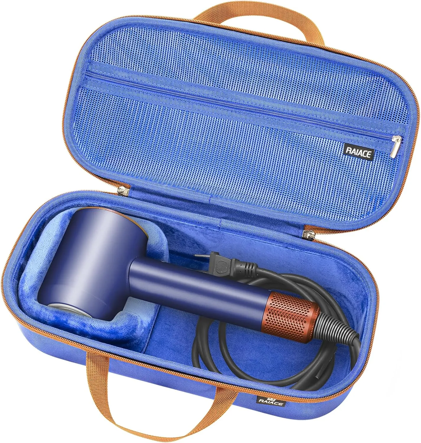 RAIACE Hard Storage Case Compatible with Dyson Hair Dryer, Travel Carrying Bag. (for Sale is case only). -Blue