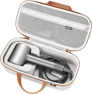 RAIACE Hard Storage Case Compatible with Dyson Hair Dryer, Travel Carrying Bag. (for Sale is case only). - Gray(Gray Lining)